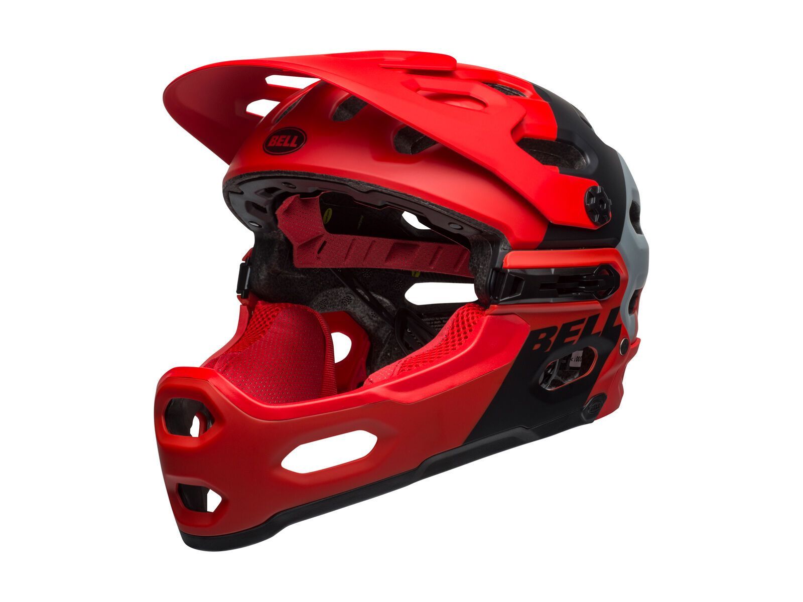 Bell Super 3R MIPS Downdraft, downdraft matte crimson/black - Bild 1