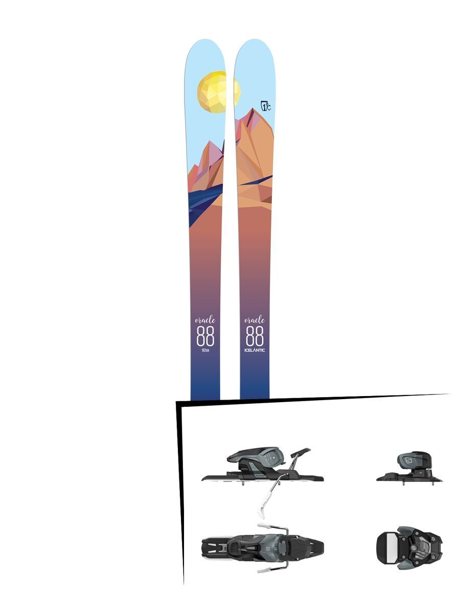 Set: Icelantic Oracle 88 2018 + Salomon Warden 11 dark grey/black - Bild 1