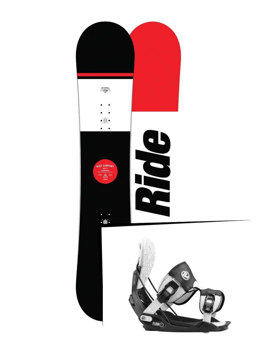 Set: Ride Agenda Wide 2017 + Flow Five 2016, stormtrooper - Snowboardset - Bild 1