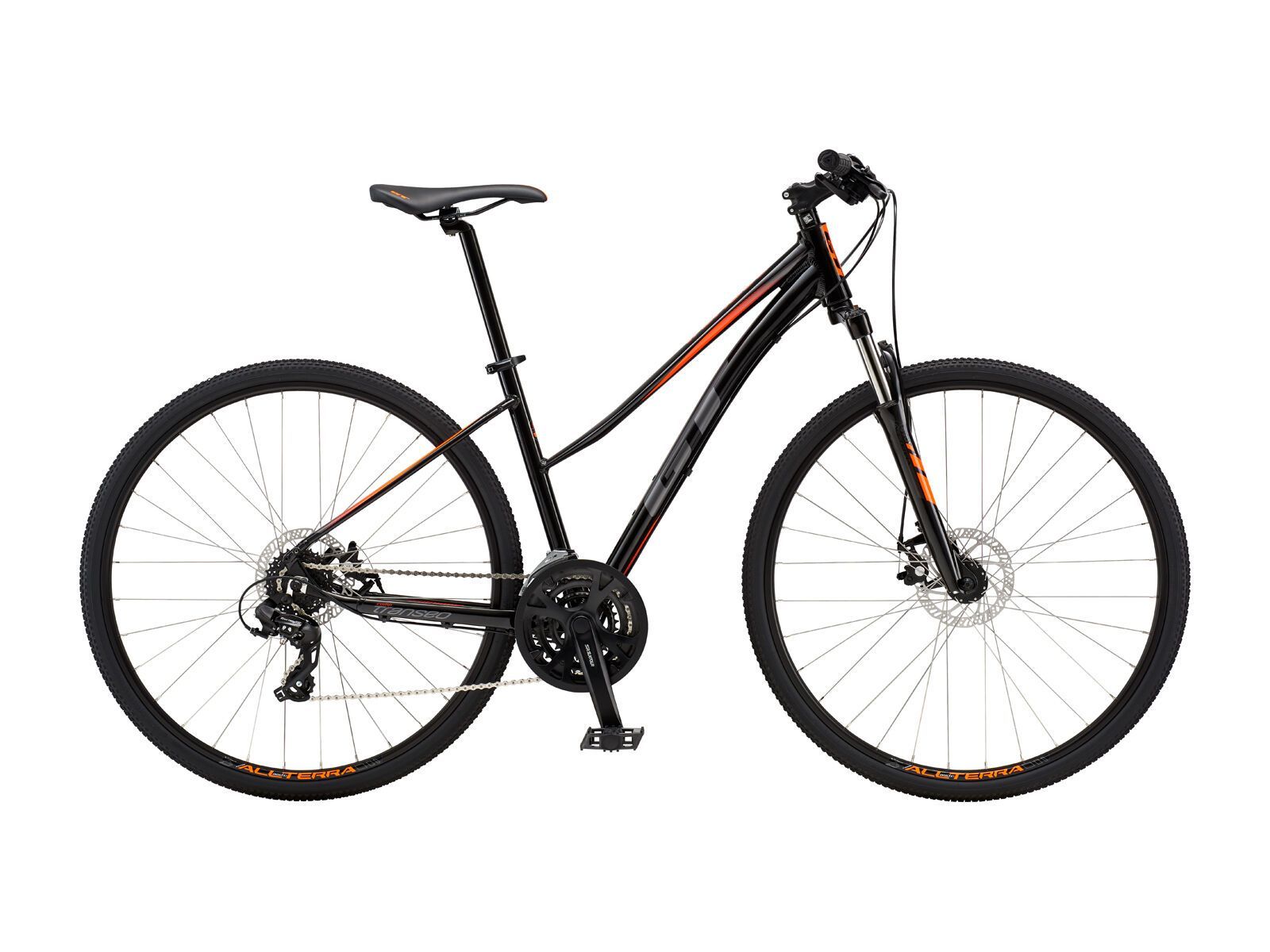 GT Transeo Comp Step Thru, gloss black w/ neon orange & gun - Bild 1