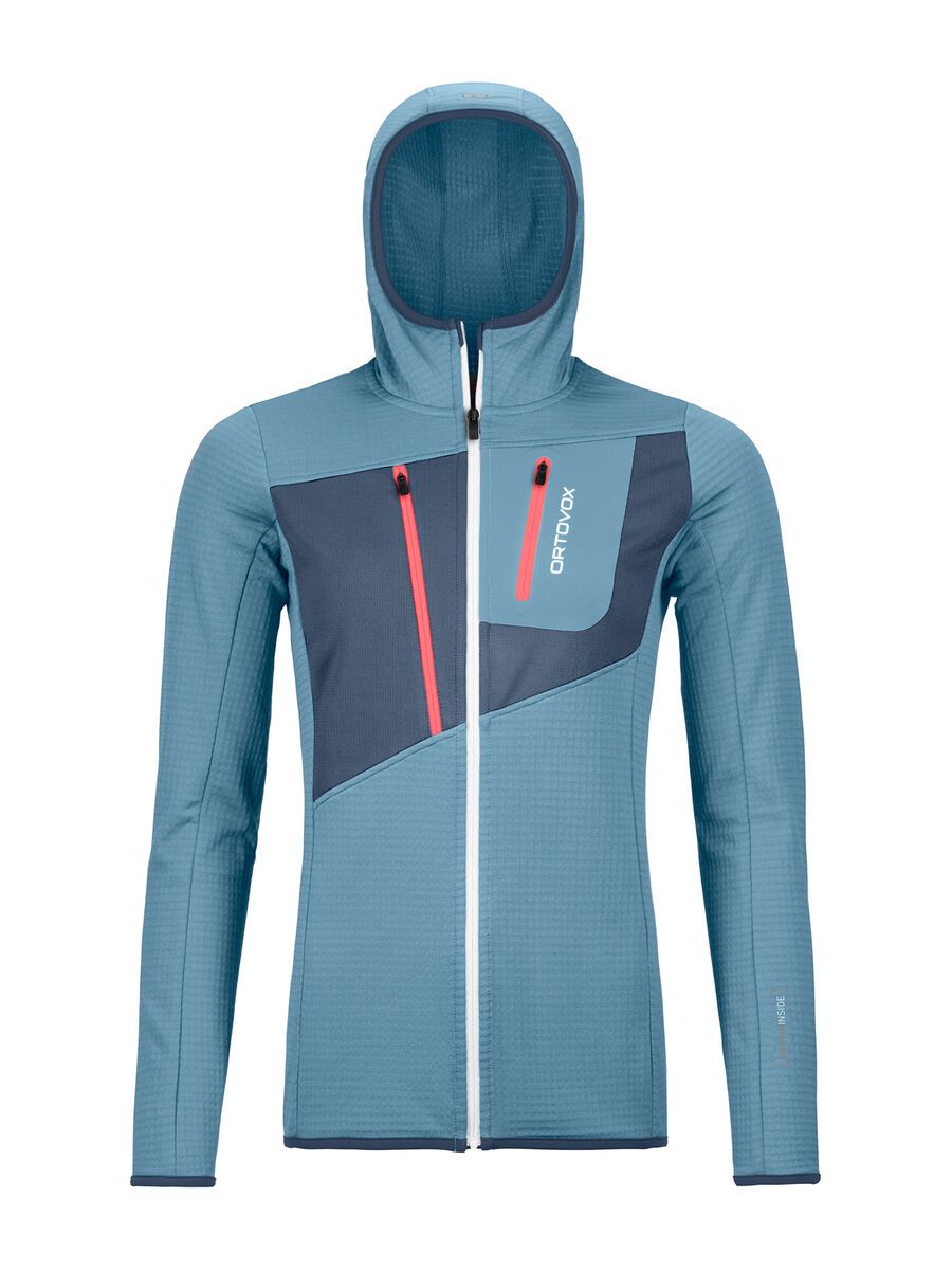Ortovox Merino Fleece Grid Hoody W, light blue - Bild 1
