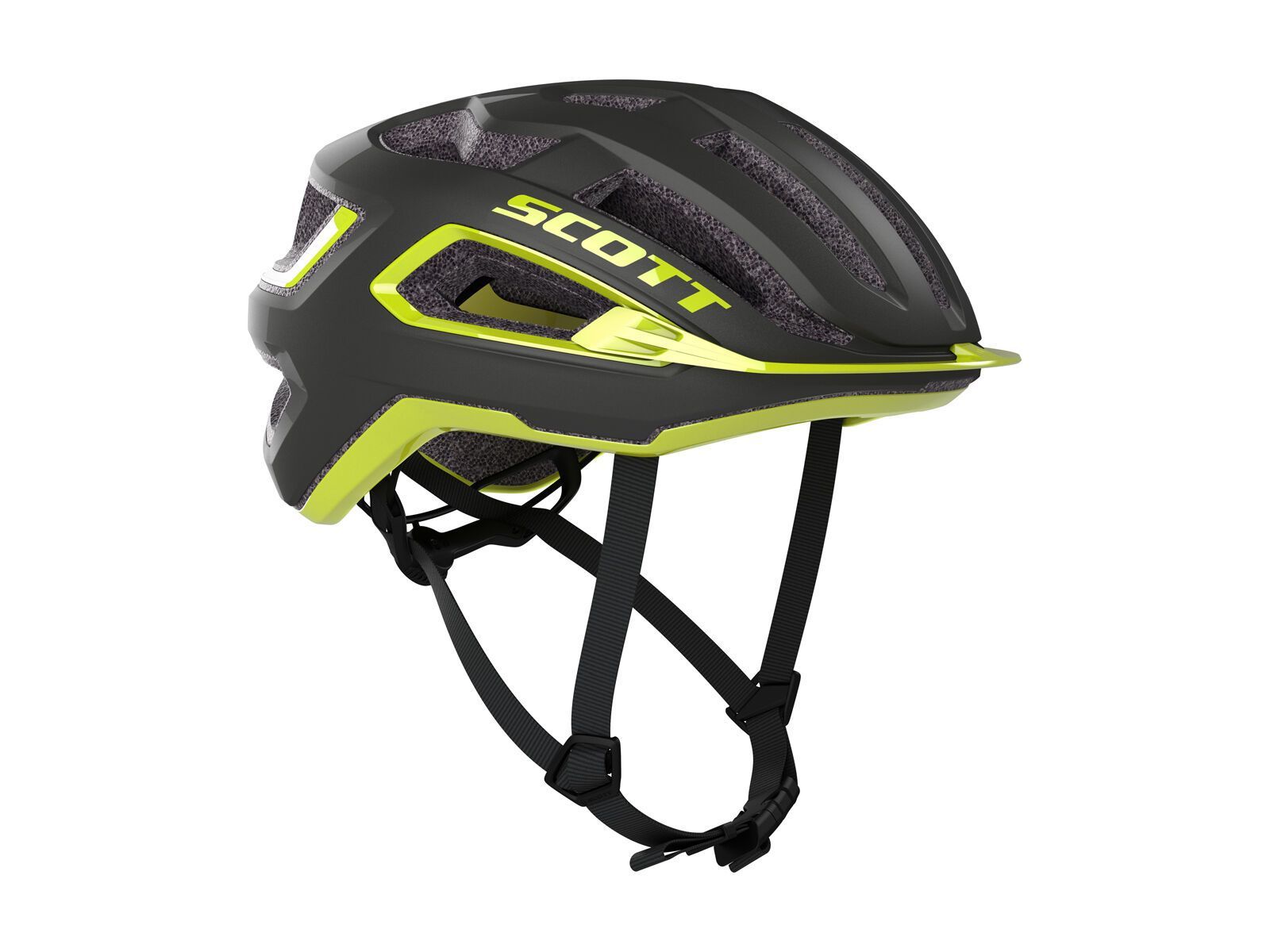 Scott Arx Plus Helmet, dark grey/radium yellow - Bild 1