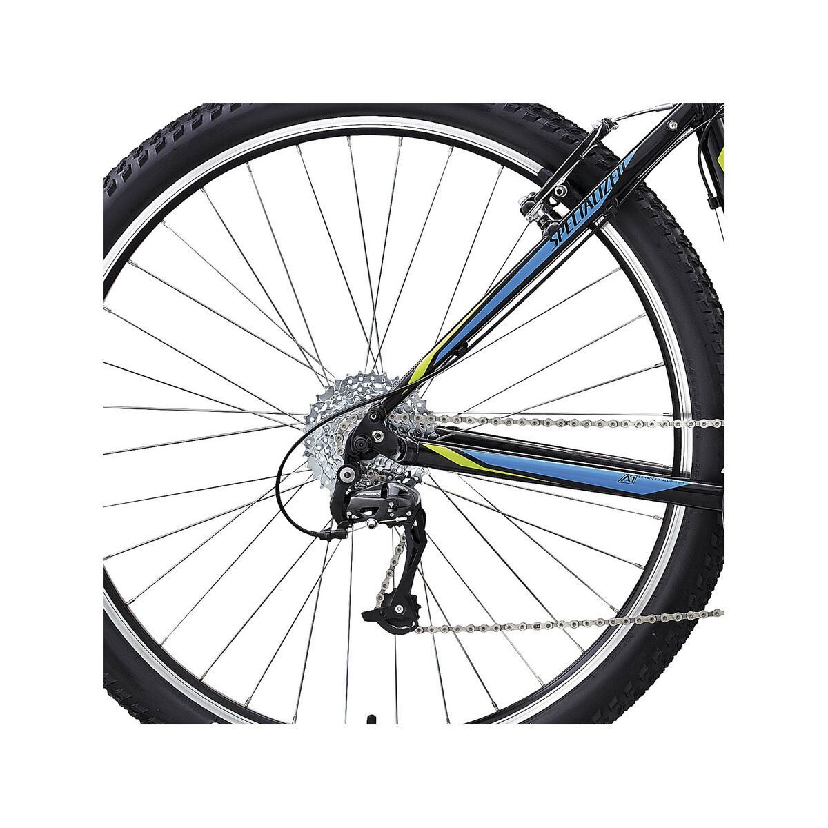 Specialized Hardrock Sport 29, Black/Hyper Green/Cyan - Bild 4