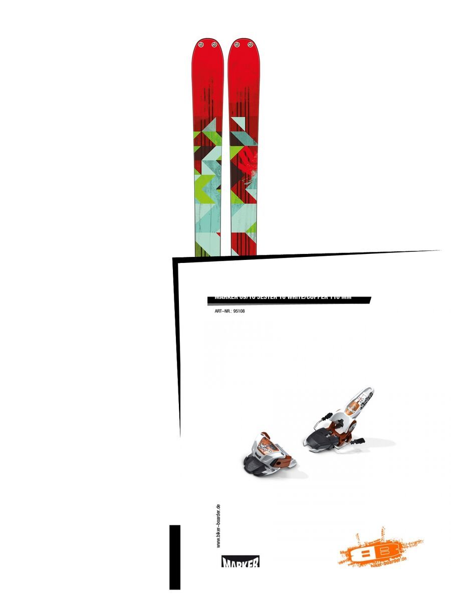 Set: K2 Domain 2016 + Marker Jester 16 09/10, White/Copper - Skiset - Bild 1