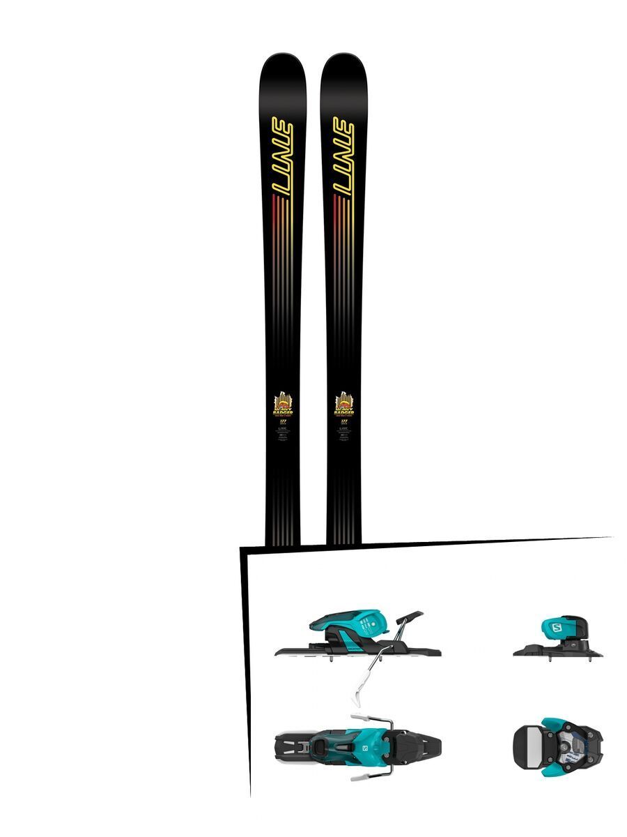 Set: Line Honey Badger 2018 + Salomon Warden 11 turquoise/black - Bild 1