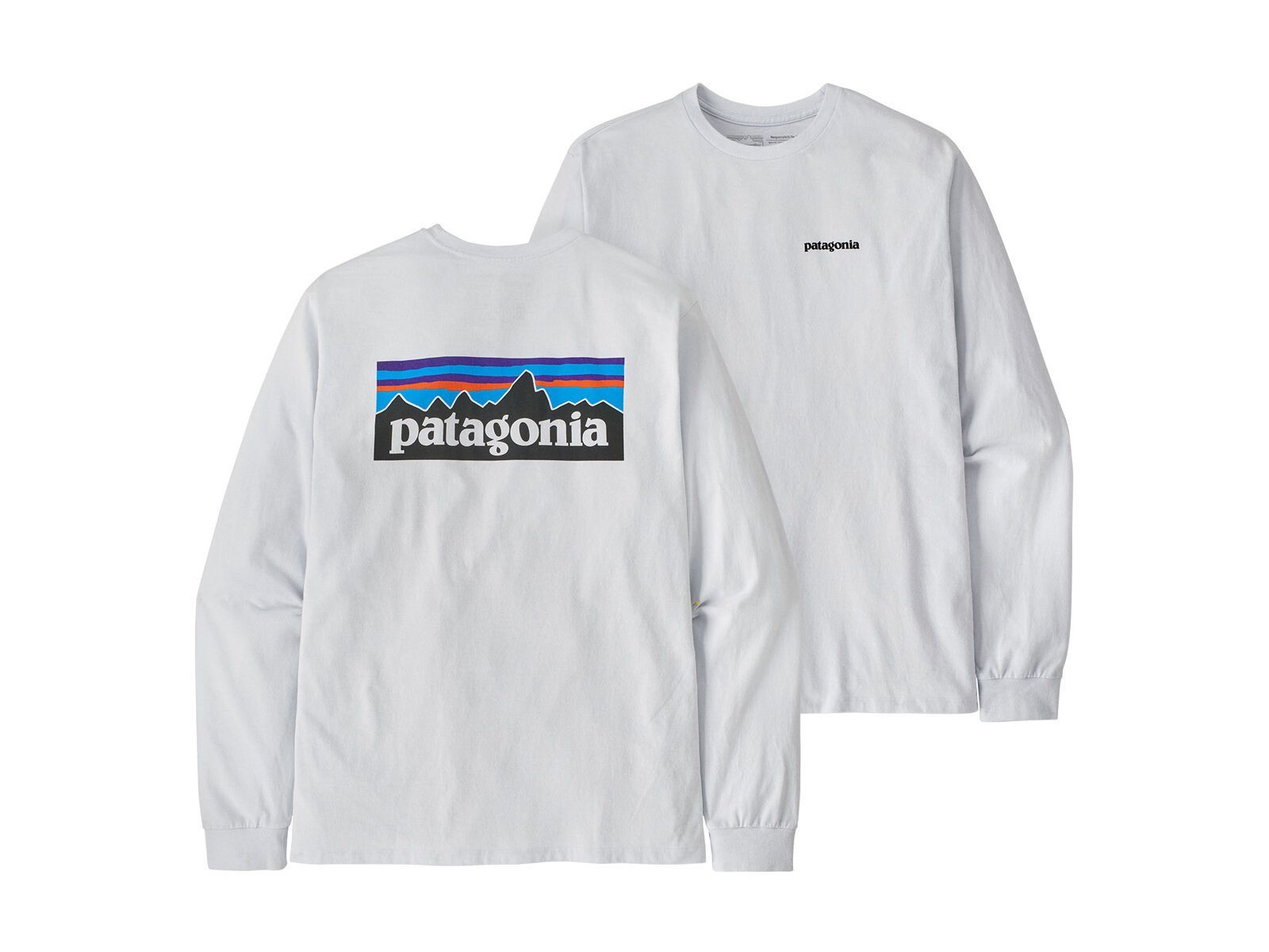 Patagonia Men's Long-Sleeved P-6 Logo Responsibili-Tee, white - Bild 1