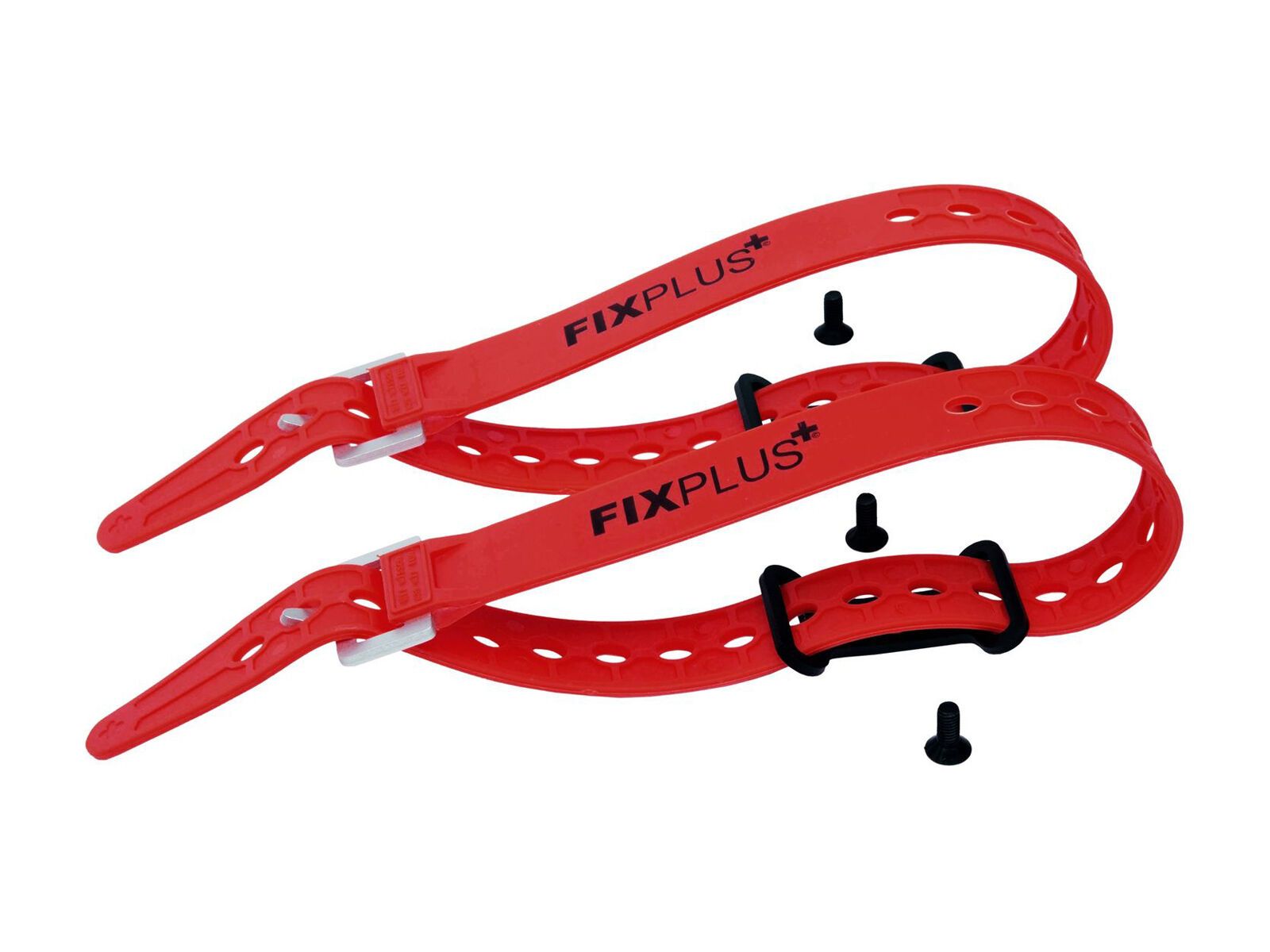 Fixplus Sachen-Festmacher inklusive Strap 46 cm - 2 Set Pack, black/red - Bild 1