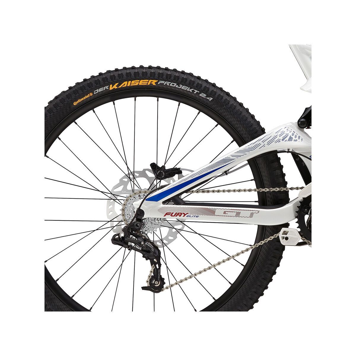 GT Fury Elite 27.5, gloss white/blue/red - Bild 4