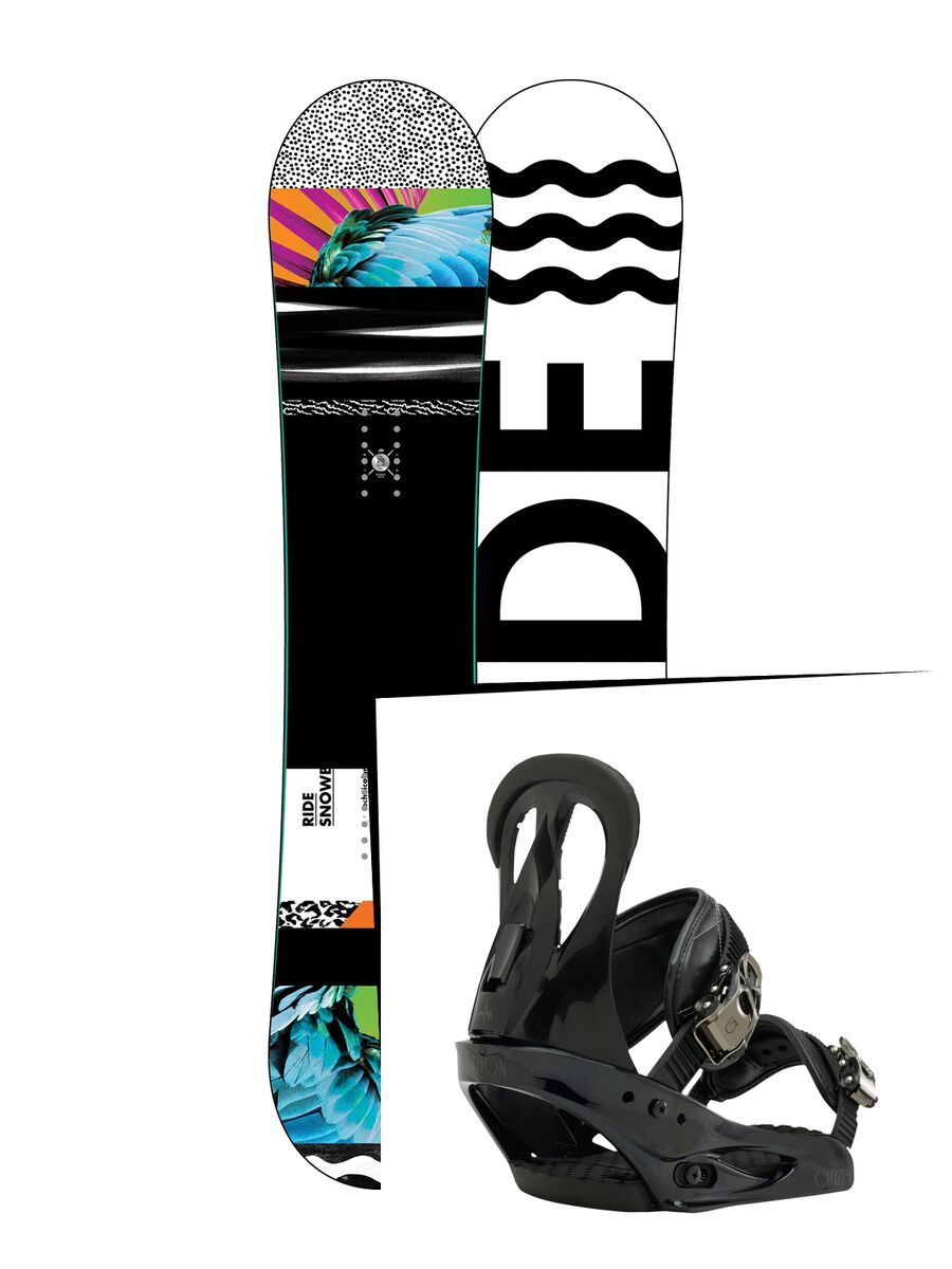 Set: Ride Rapture 2017 + Burton Citizen 2017, black - Snowboardset - Bild 1