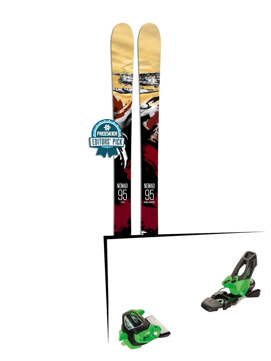 Set: Icelantic Nomad 95 2018 + Tyrolia Attack² 11 GW green - Bild 1