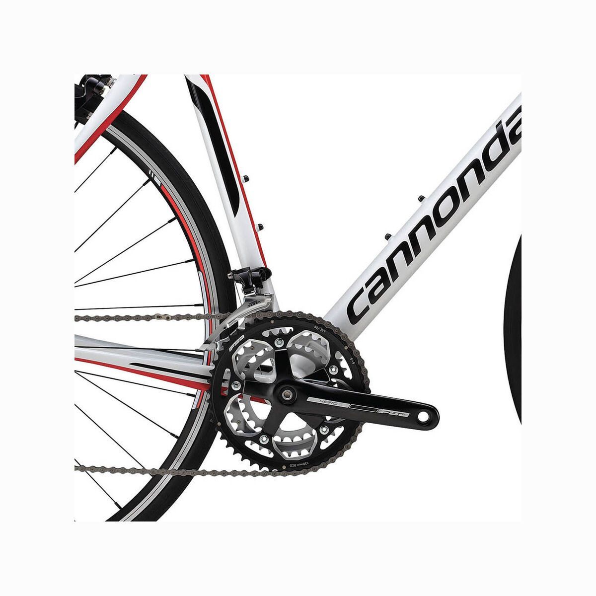 Cannondale Synapse 7 Sora, magnesium white with black/red gloss - Bild 3