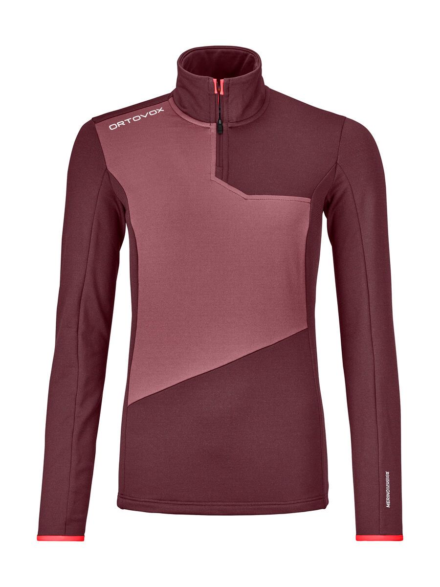 Ortovox Merino Fleece Light Zip Neck W, winetasting - Bild 1