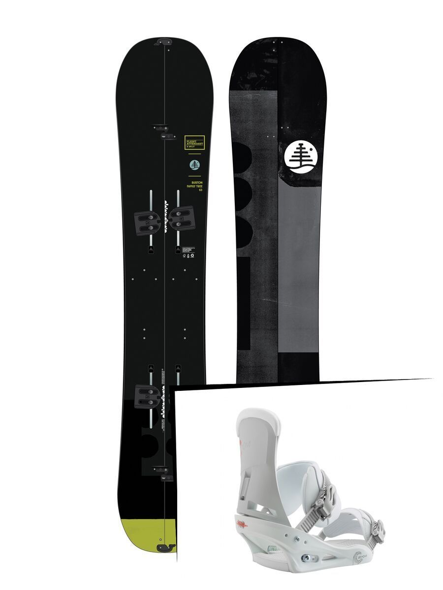 Set: Burton Family Tree Flight Attendant X Split 2019 + Burton Custom white - Bild 1