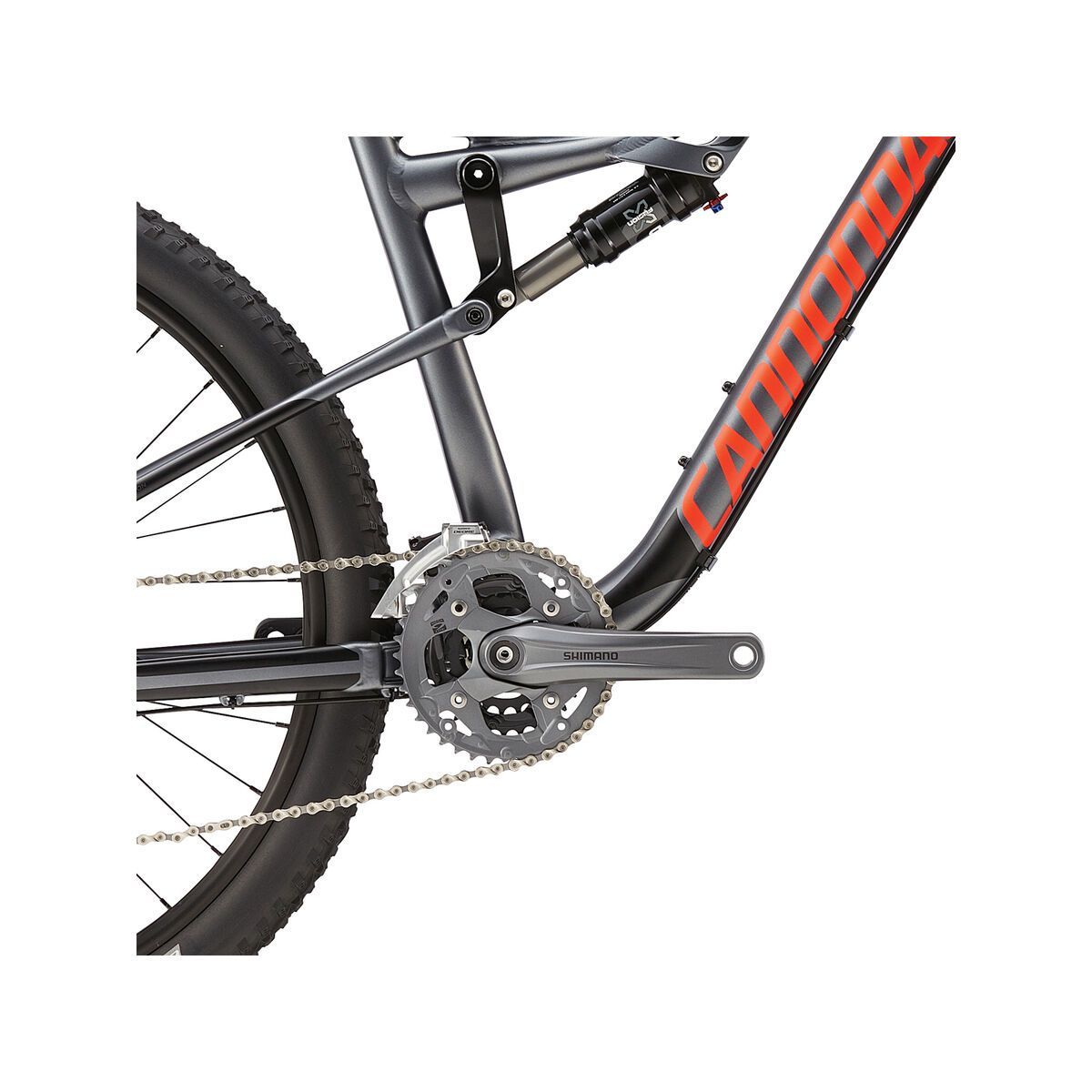 Cannondale Habit 6, charcoal grey w/ jet black, acid red, matte - Bild 3