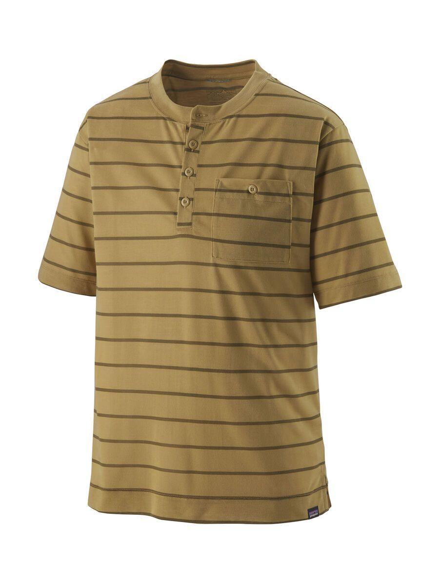 Patagonia Men's Capilene Cool Trail Bike Henley Furrow Stripe, moray khaki - Bild 1