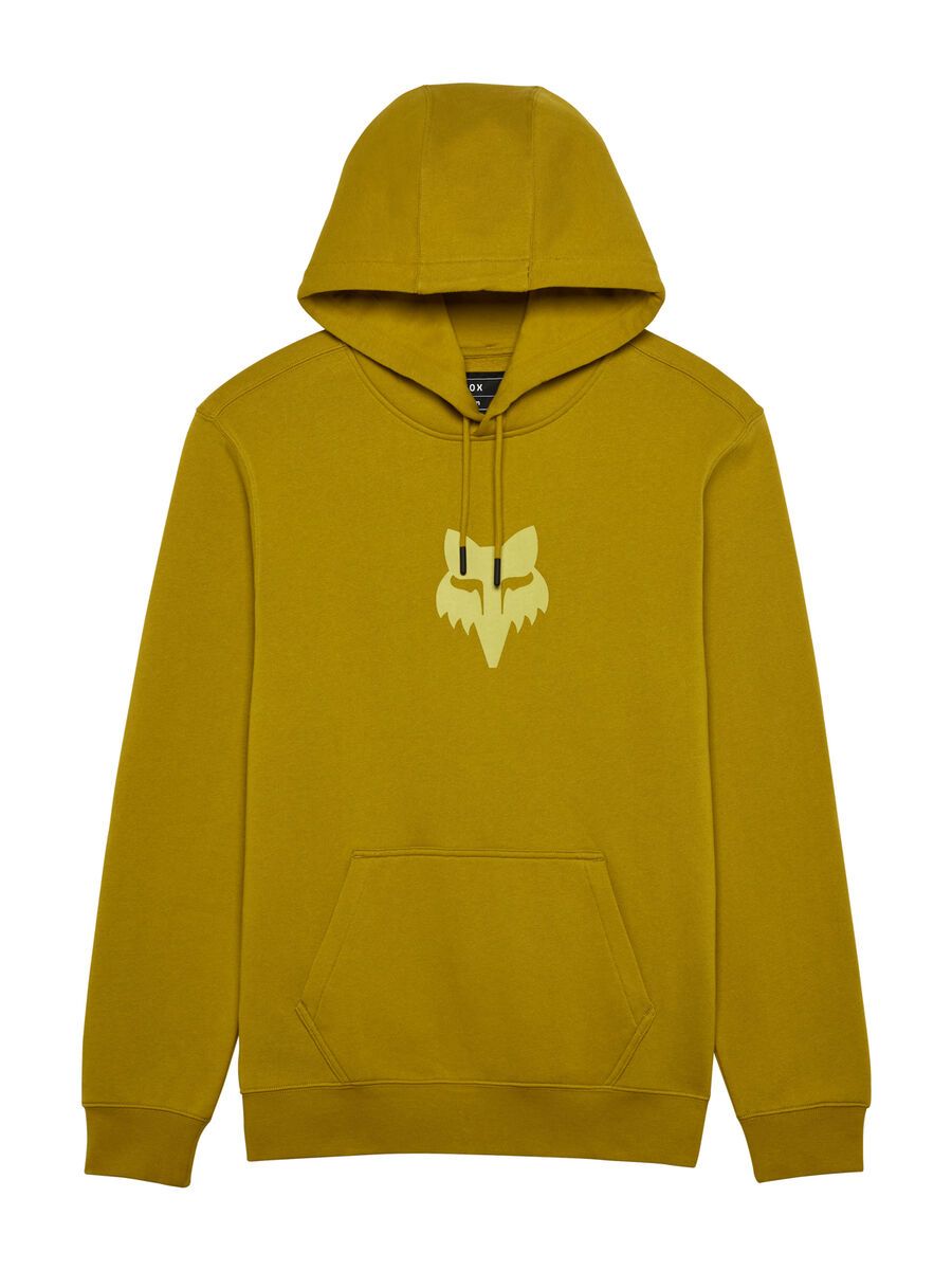 Fox Fox Head Pullover Hoodie, mustard - Bild 1