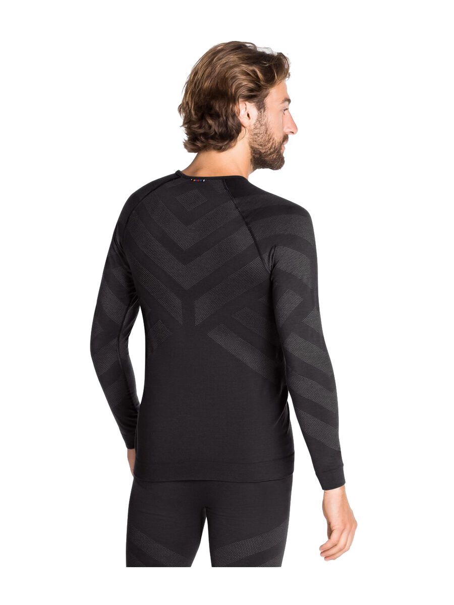 Odlo Natural + Kinship Warm Long-Sleeve Base Layer Men's, black melange - Bild 4
