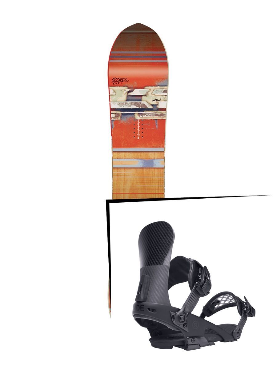 Set: Nitro Ueberspoon 2017 + Ride El Hefe, black - Snowboardset - Bild 1