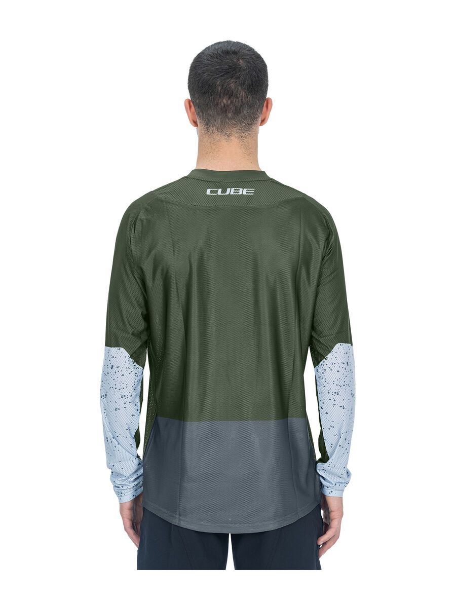 Cube Vertex Rundhalstrikot TM langarm, olive´n´grey - Bild 3