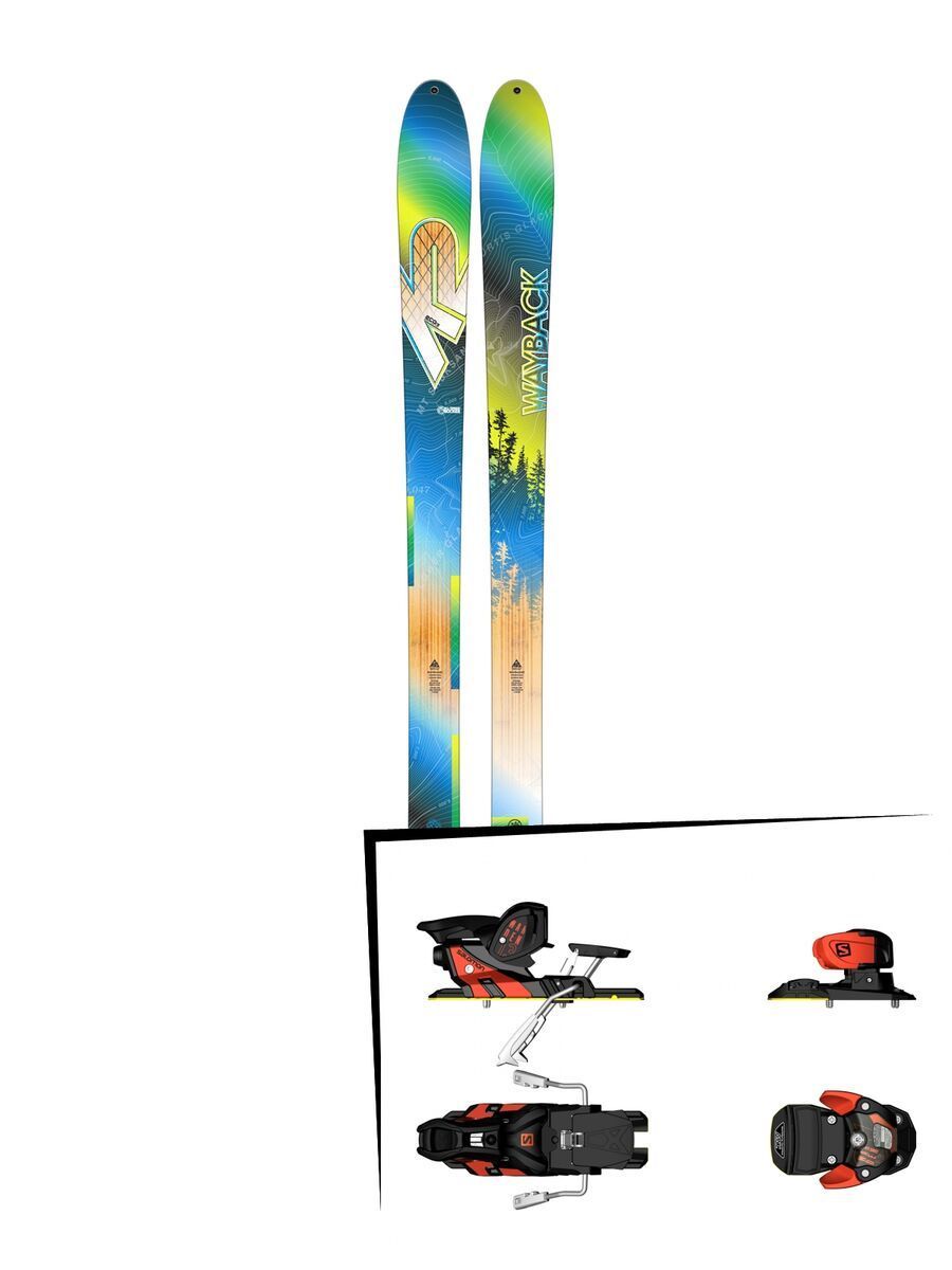 K2 SKI Set: Wayback 82 ECOre  + Salomon Warden MNC 13 - Bild 1