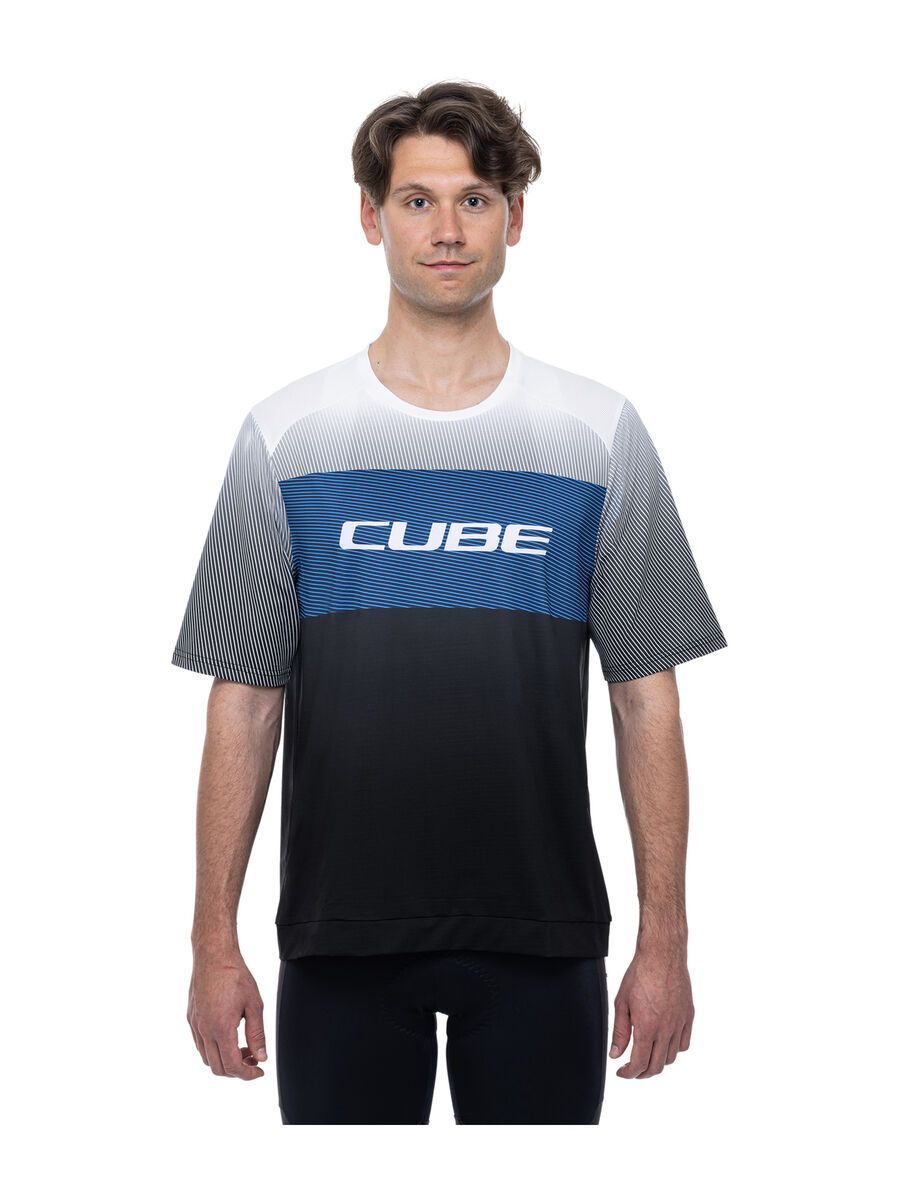 Cube Teamline Rundhalstrikot CMPT kurzarm, black´n´blue´n´grey - Bild 3