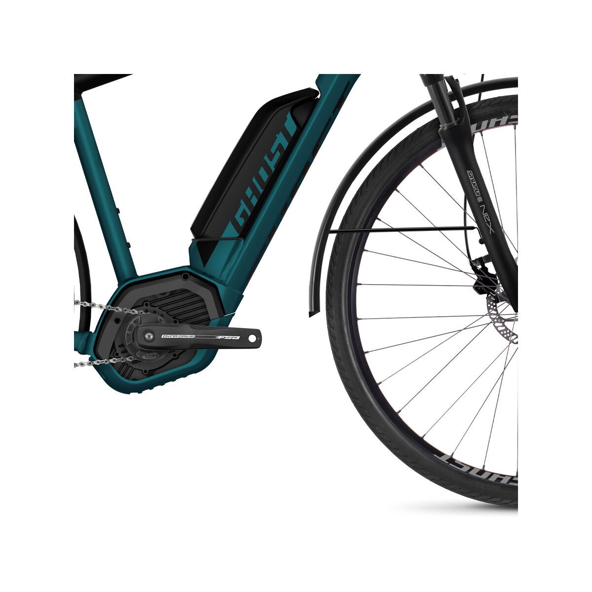 Ghost Hybride Square Trekking B2.8 AL, teal blue/night black/palladium silver - Bild 3