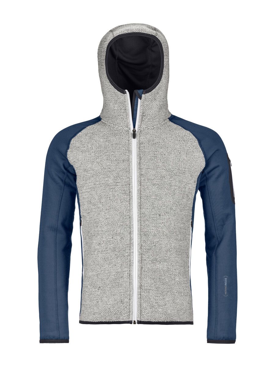 Ortovox Merino Fleece Plus Classic Knit Hoody M, night blue - Bild 1