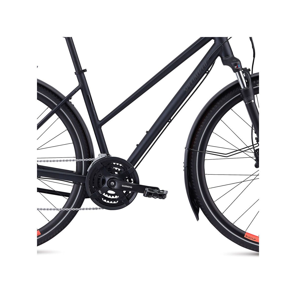 Specialized Crosstrail Step-Through EQ - Black Top Collection, satin cast black/acid lava - Bild 5