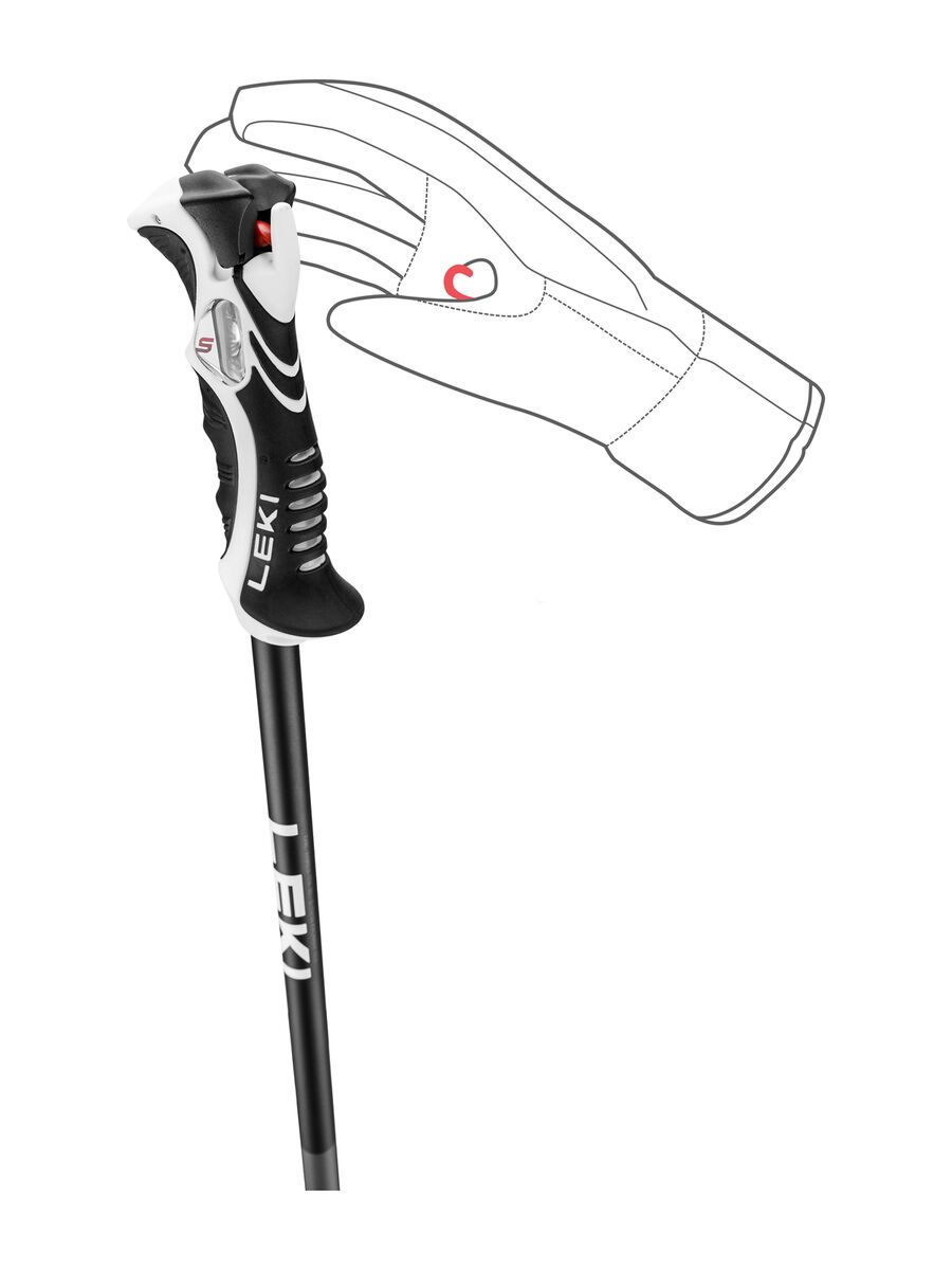 Leki Bold Lite S, dark anthracite/black/bright red - Bild 4