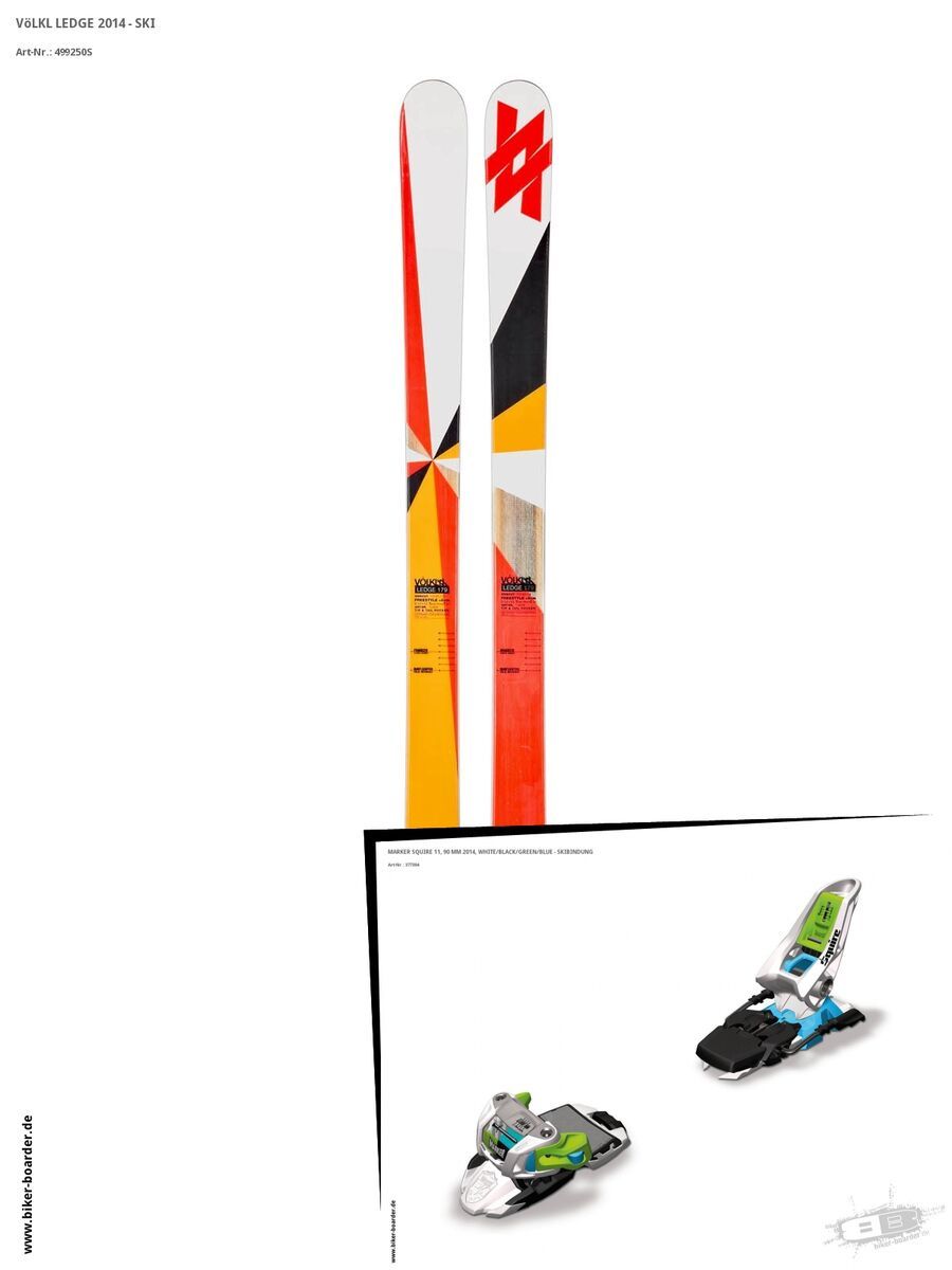 Völkl Set: Ledge 2014 + Marker Squire 11 - Bild 1