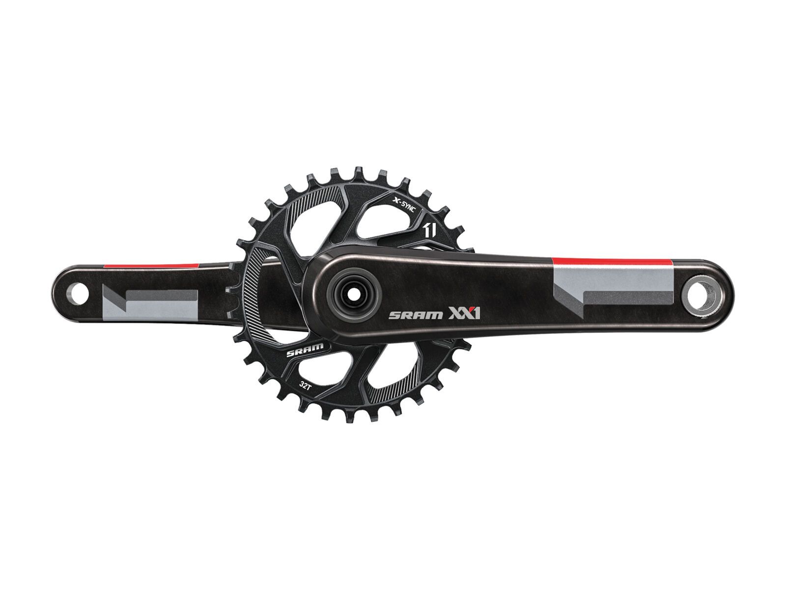 SRAM XX1 X-Sync Kurbel - GXP, DM, 32 Z, schwarz-rot - Bild 1