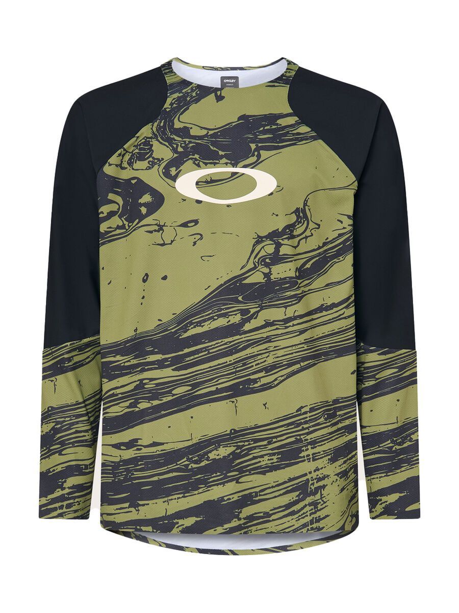 Oakley Seeker Airline LS Jersey duality swirl gn/bk M FOA405430-9ZY-M
