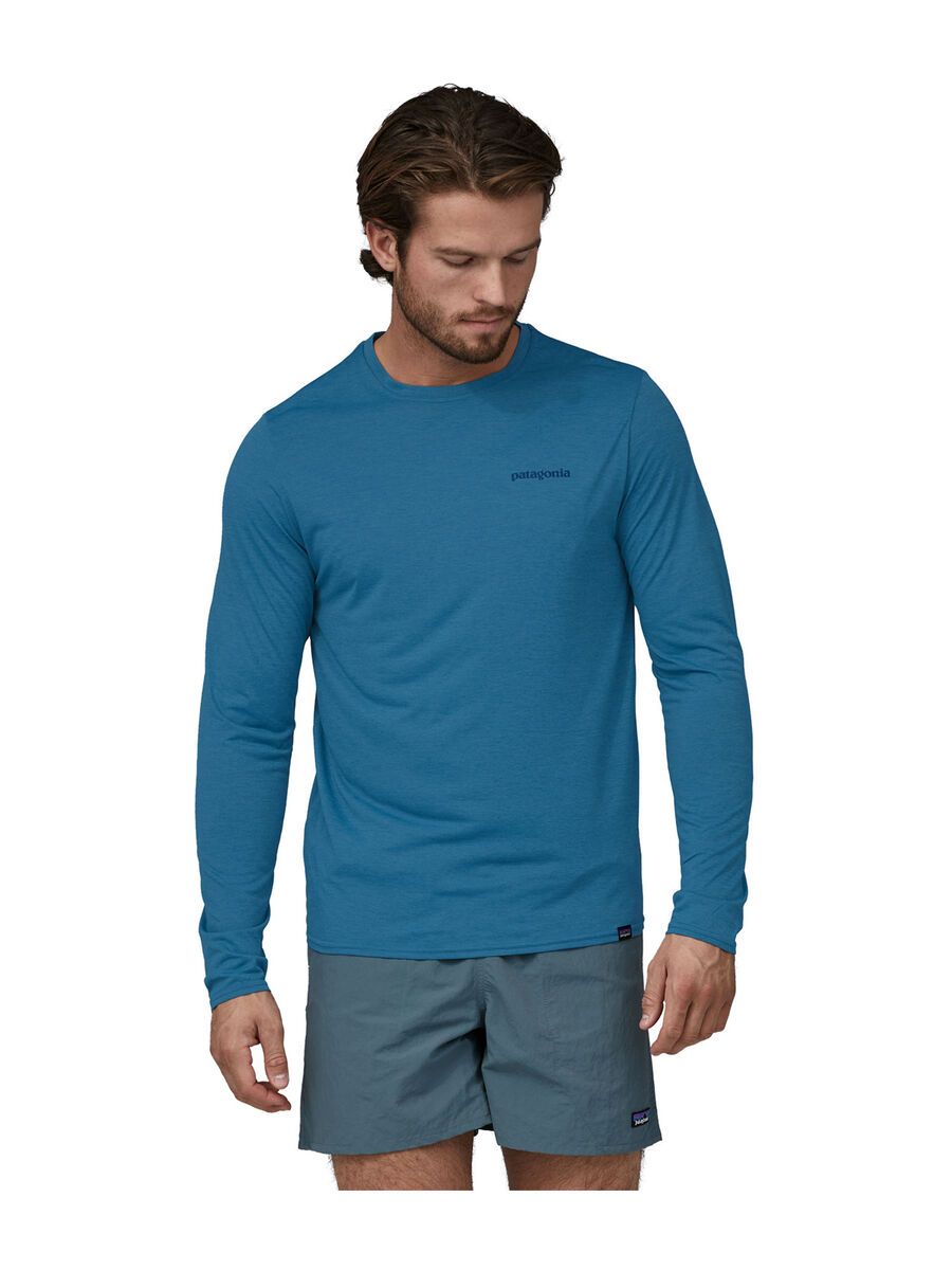 Patagonia Men’s Long-Sleeved Cap Cool Daily Graphic Shirt - Waters, boardshort logo/wavy blue x-dye - Bild 4