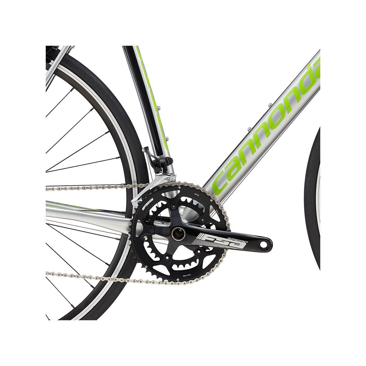 Cannondale CAAD Optimo 105, fine silver w/ jet black and berzerker green, gloss - REP - Bild 3
