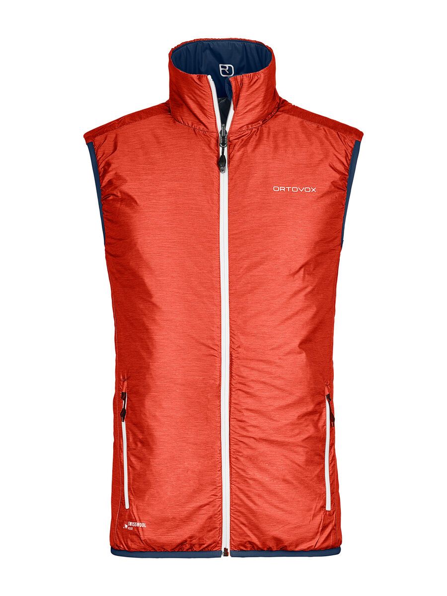 Ortovox Swisswool Light Piz Cartas Vest M, crazy orange blend - Bild 2