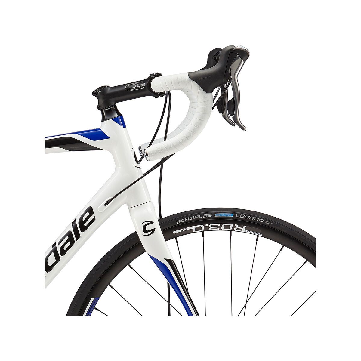 Cannondale Synapse Alloy Tiagra Disc, magnesium white with ultra blue and jet black, gloss - Bild 5