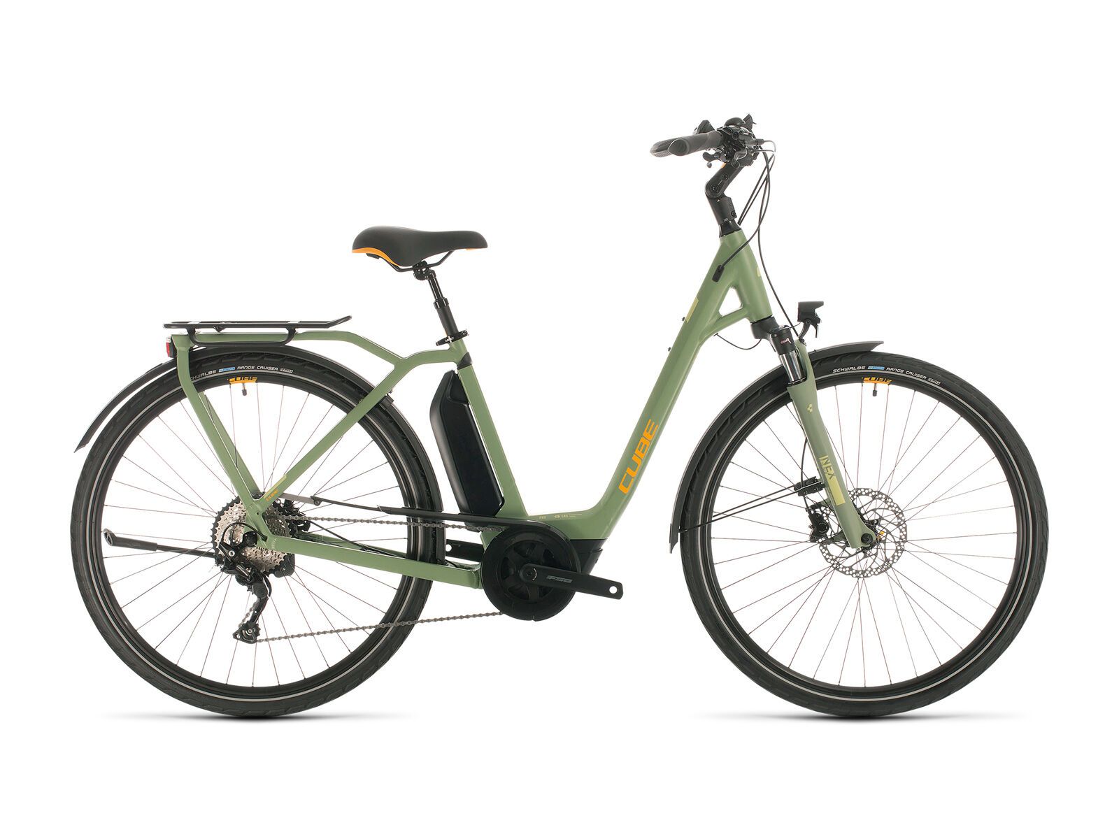 Cube Town Sport Hybrid Pro 400, green´n´orange - Bild 1