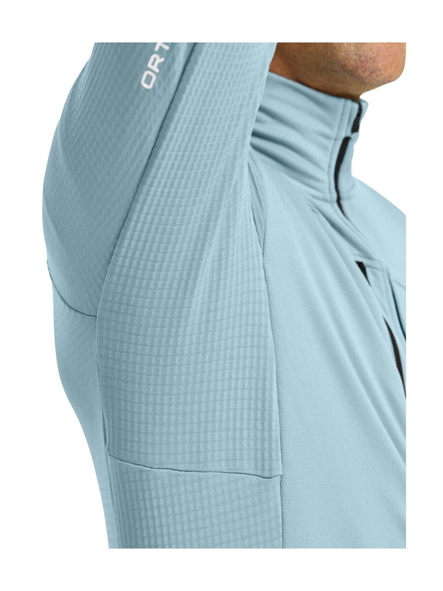 Ortovox Merino Fleece Grid Jacket M, blue nunatak - Bild 3