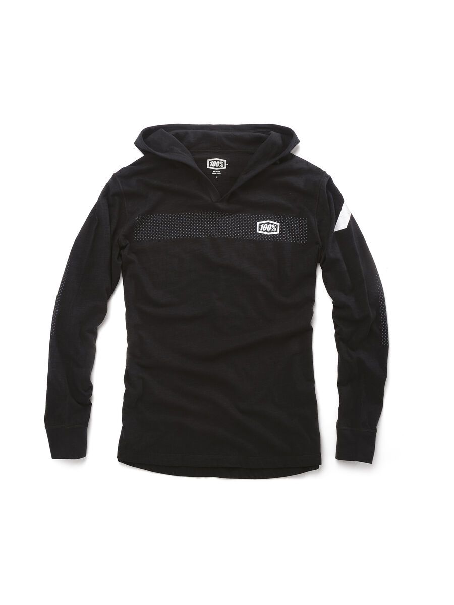 100% Gravel Knit Hooded, black - Bild 1