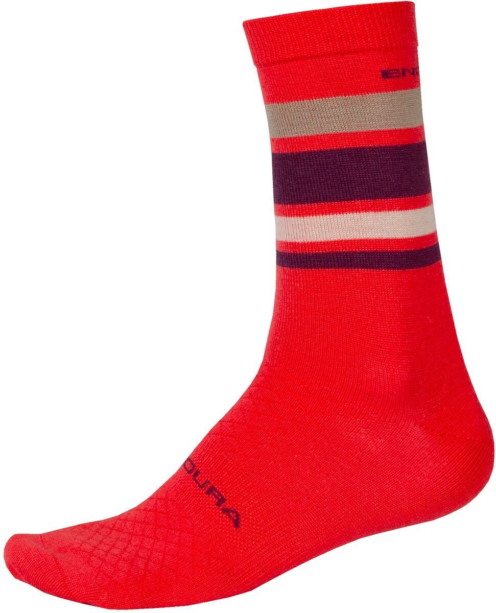Endura Baabaa Merino Stripe Sock, pomegranate - Bild 1