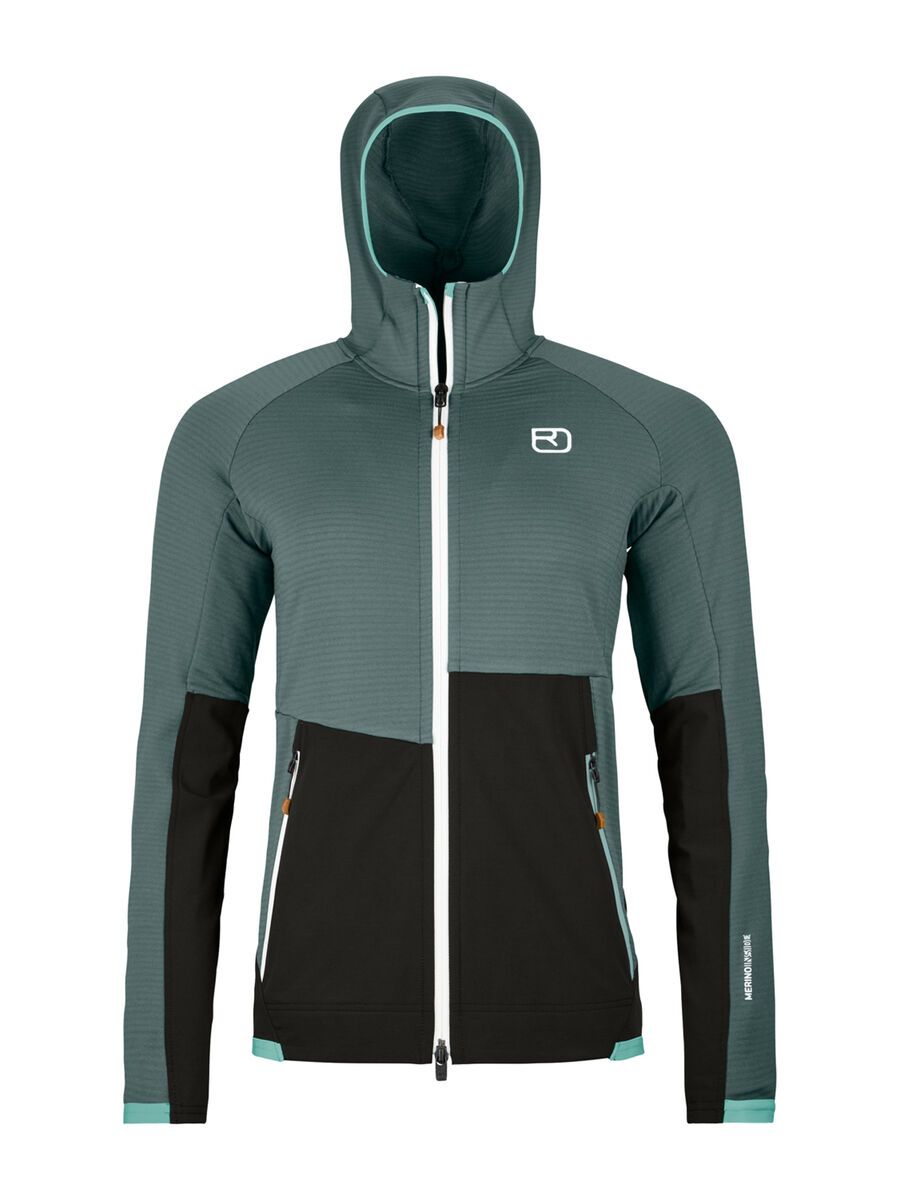 Ortovox Merino Fleece Rib Hoody W, dark arctic grey - Bild 1