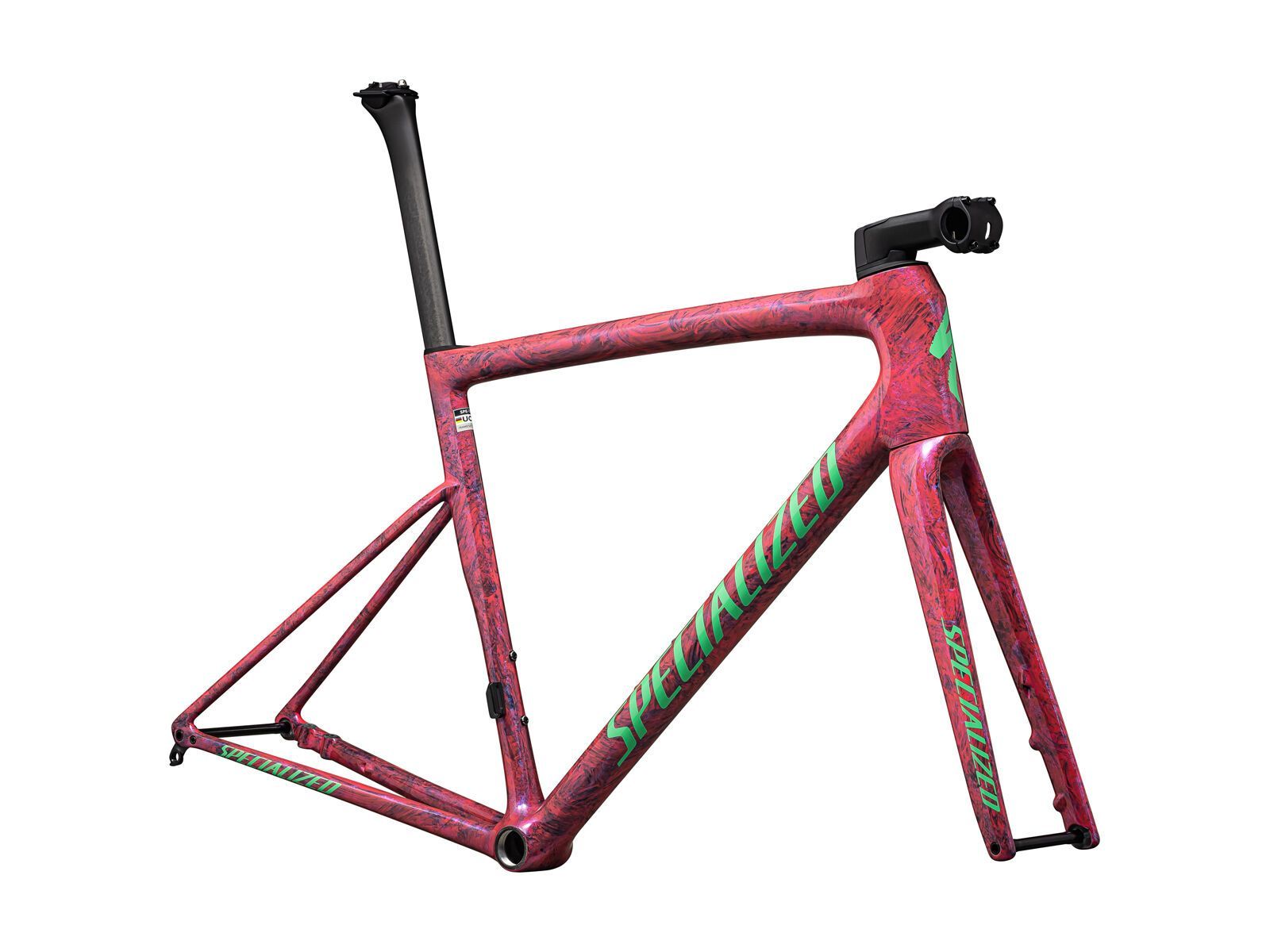 Specialized Tarmac SL8 Frameset, metallic vivid pink strata/electric green - Bild 2
