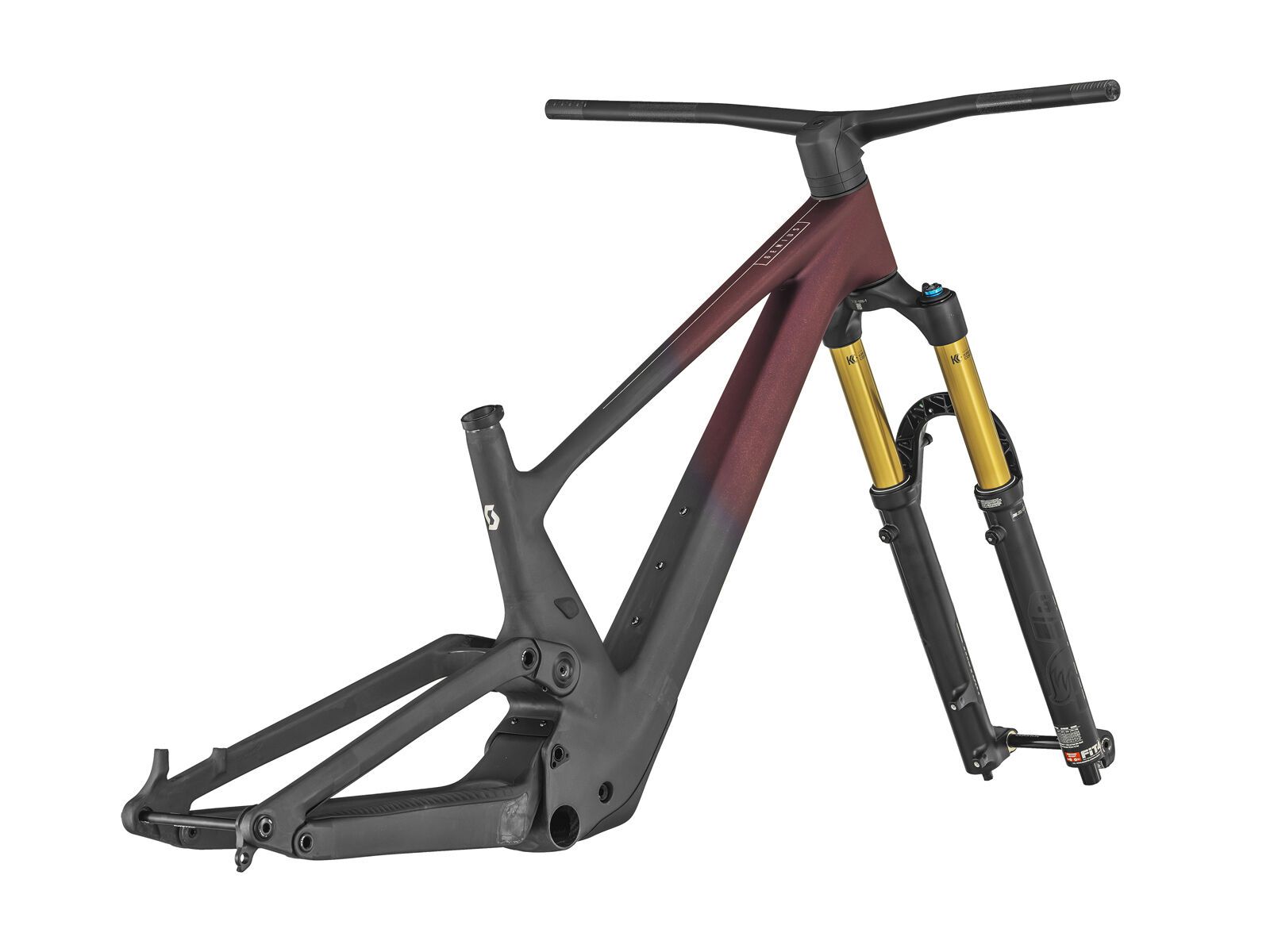 Scott Genius Ultimate HMX Rahmen + Gabel, carbon/candy red flakes/chrome - Bild 1