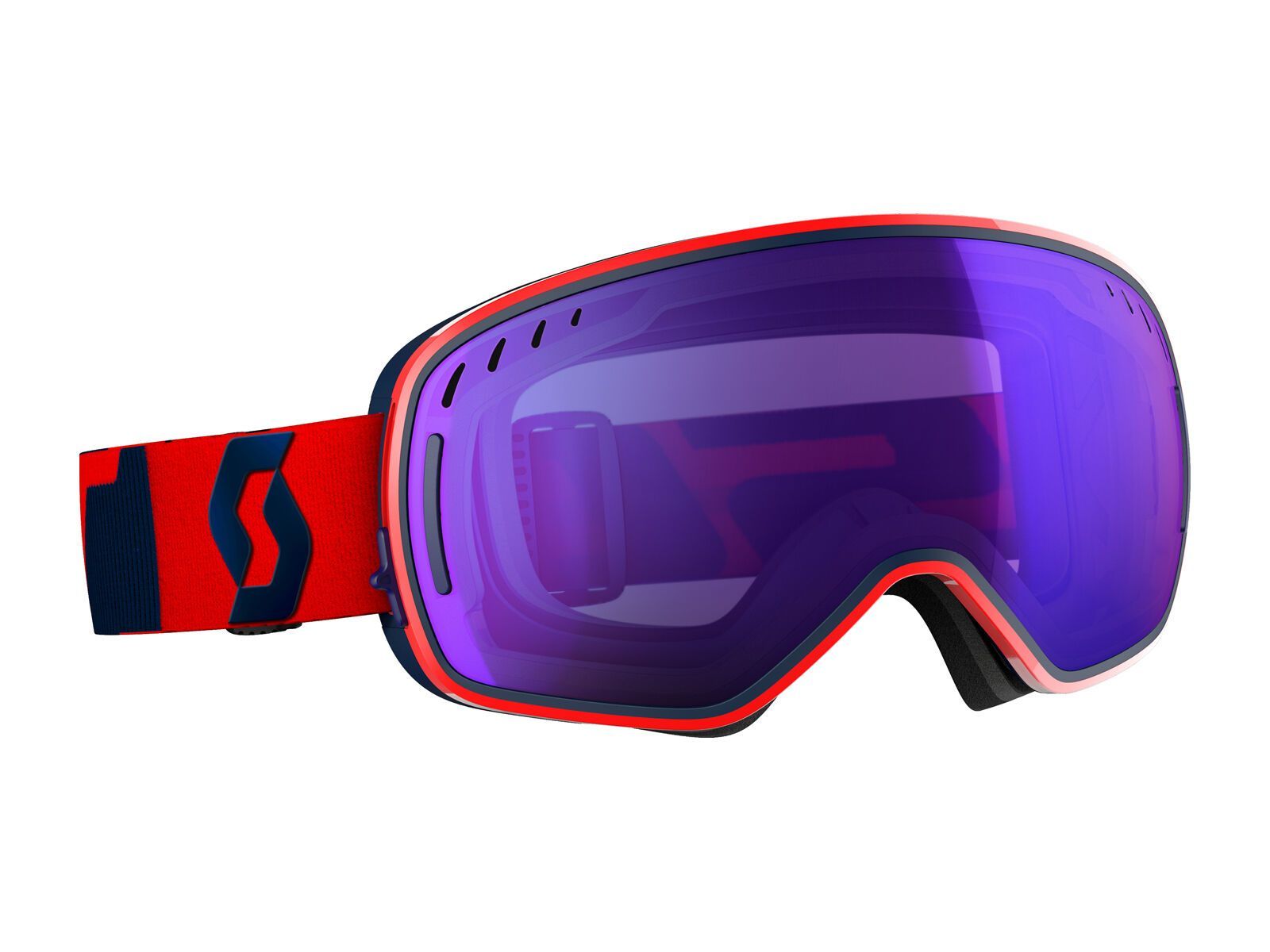 Scott LCG inkl. Wechselscheibe, fluo red eclipse blue/Lens: light sensitive blue chrome - Bild 1
