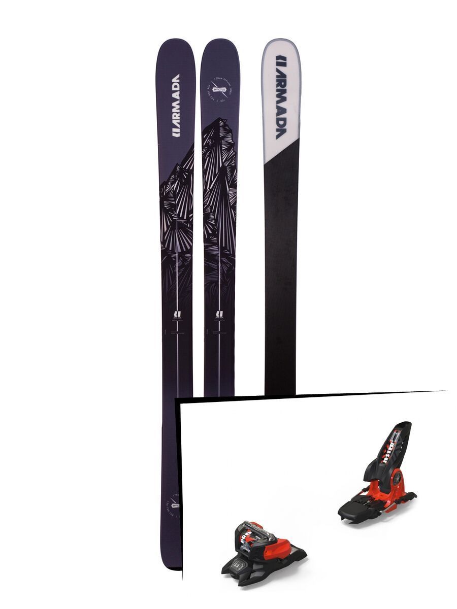 Set: Armada Invictus 108 Ti 2019 + Marker Jester 18 Pro ID black/flo-red - Bild 1
