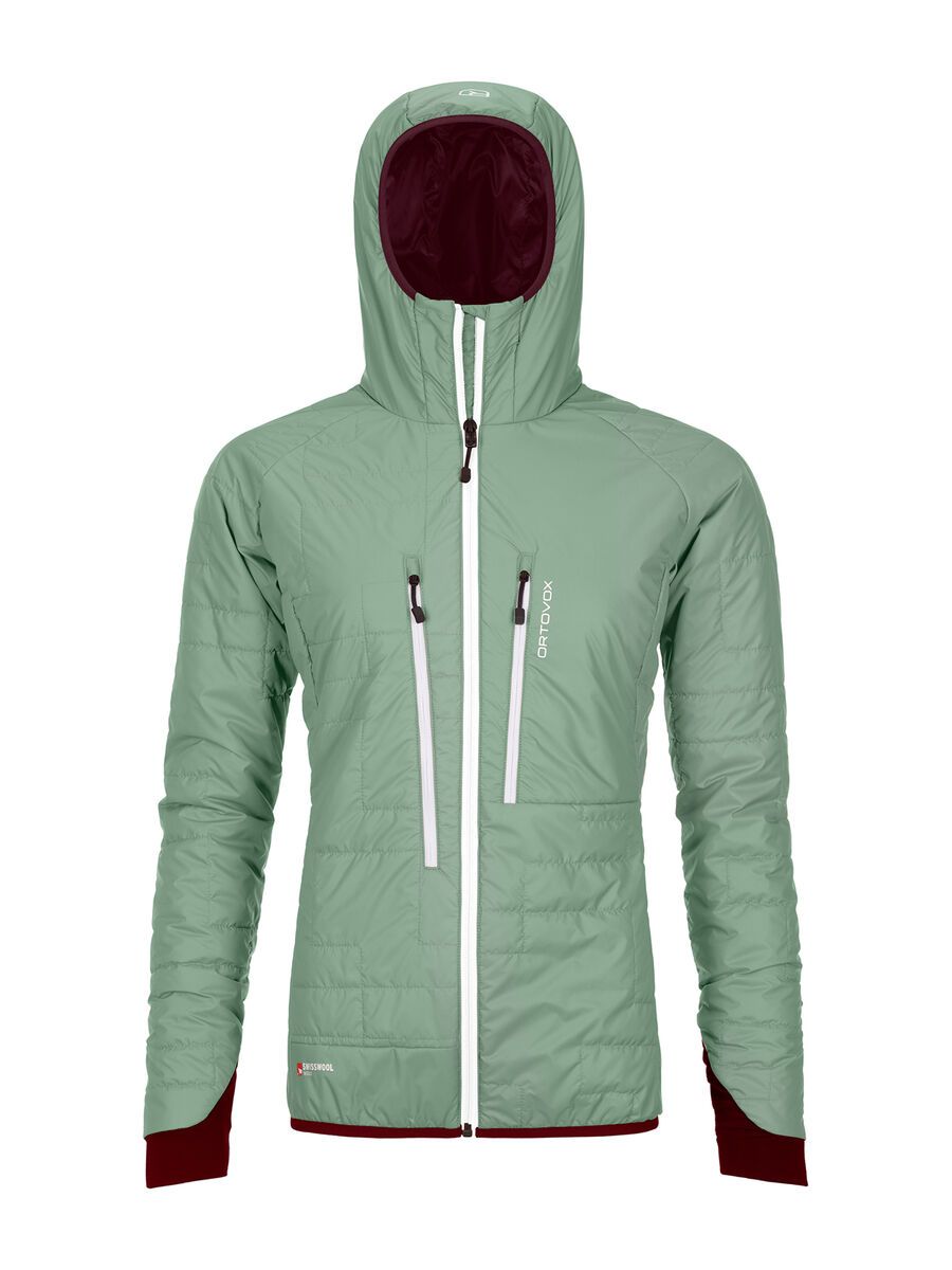 Ortovox Swisswool Piz Boè Jacket W, green isar - Bild 1