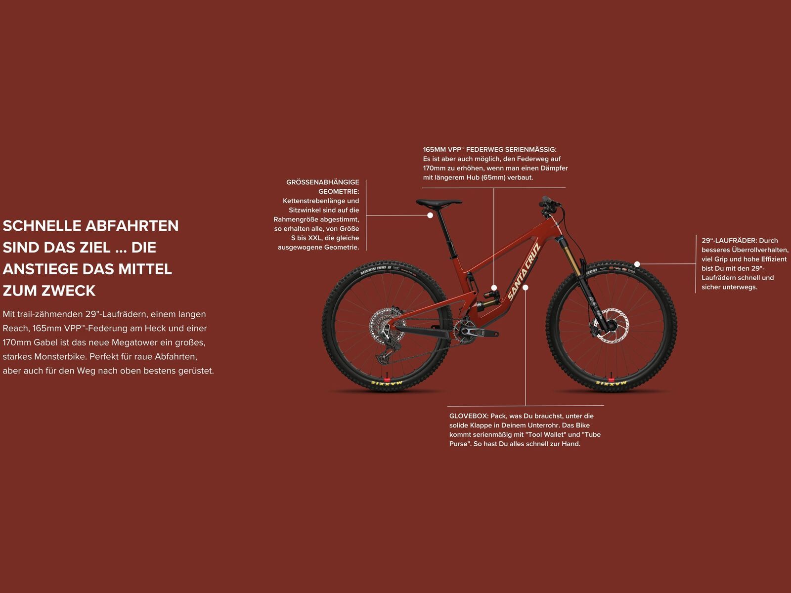 Santa Cruz Megatower CC / X0 AXS / 29, matte black/bronze - Bild 2