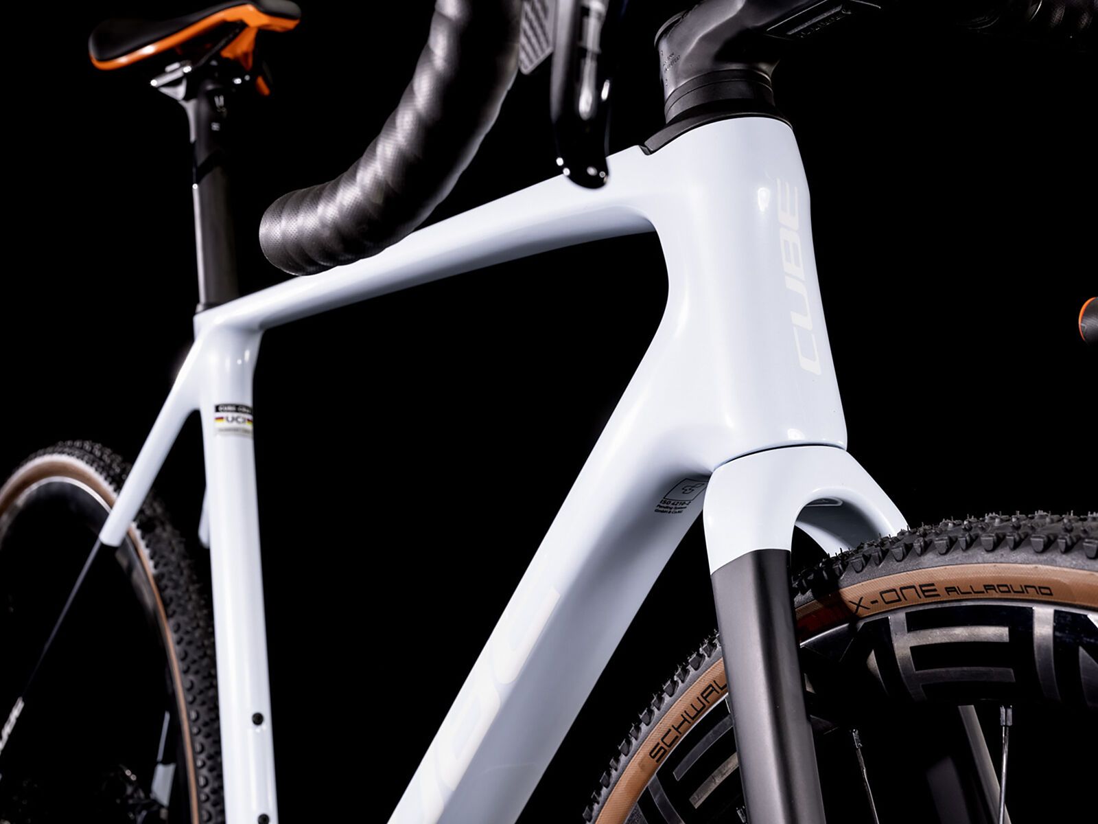 Cube Cross Race C:68X SLT, frostwhite´n´orange - Bild 4