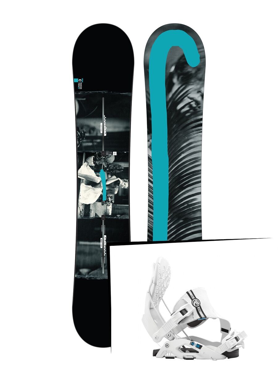 Set: Burton Custom Twin Flying V 2017 + Flow Nexus Hybrid (1513172S) - Bild 1