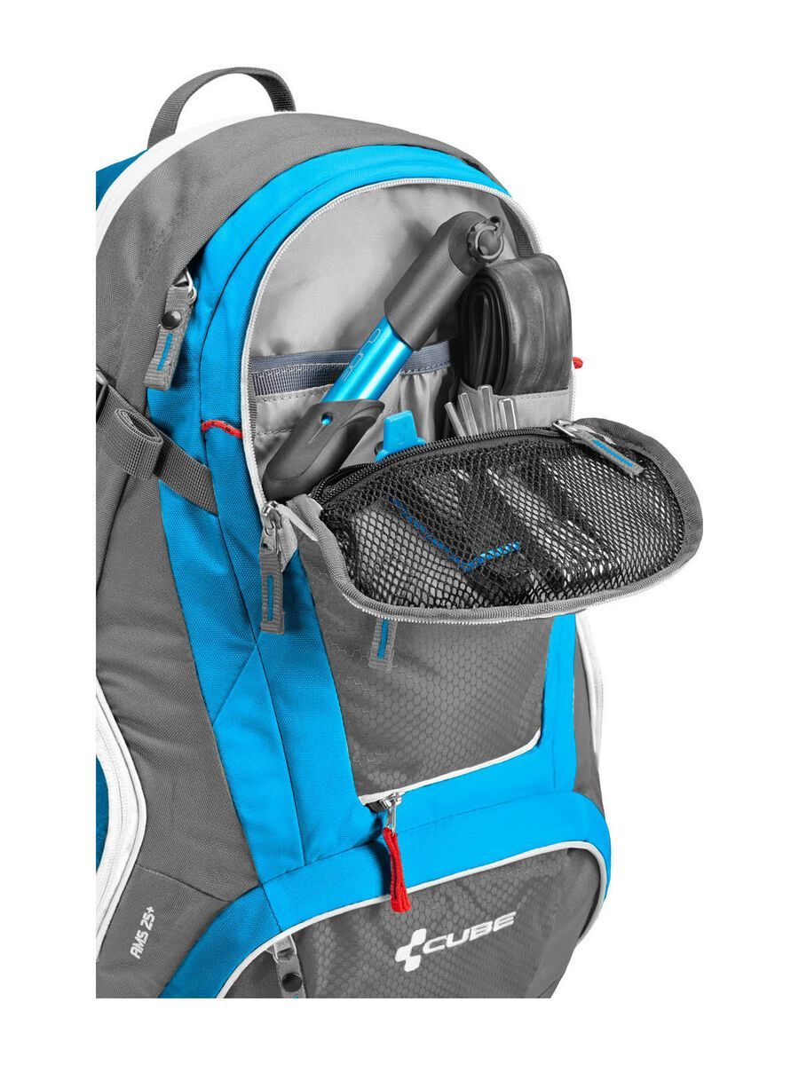 Cube Rucksack AMS 25+ LTD, grau/blau/weiß - Bild 4